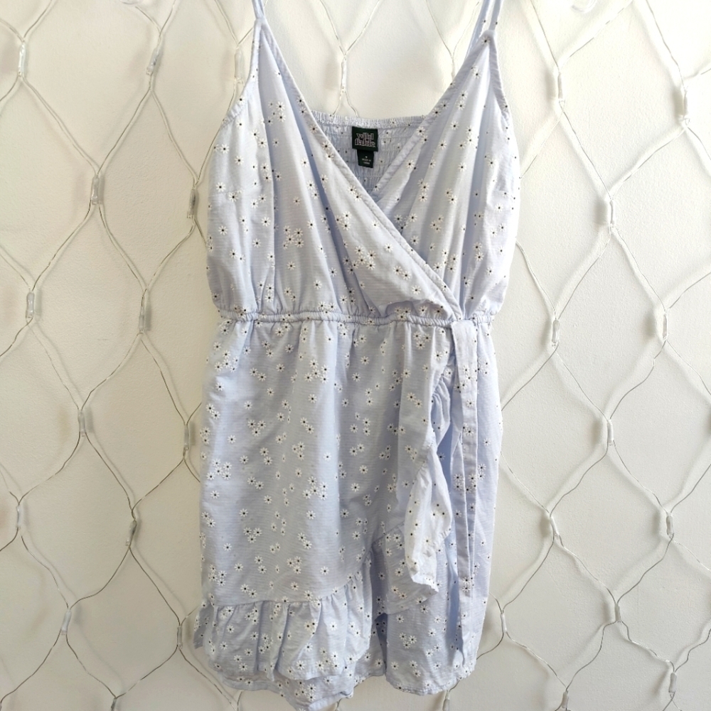 Wild Fable Romper • Light Blue • Ruffles • Size Small